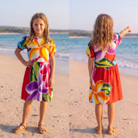 Hand Painted Rayon Kids Dress